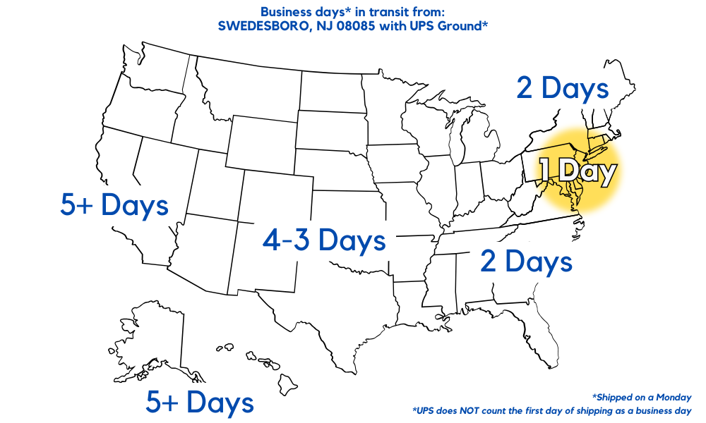 UPS GROUND SHIPPING MAP