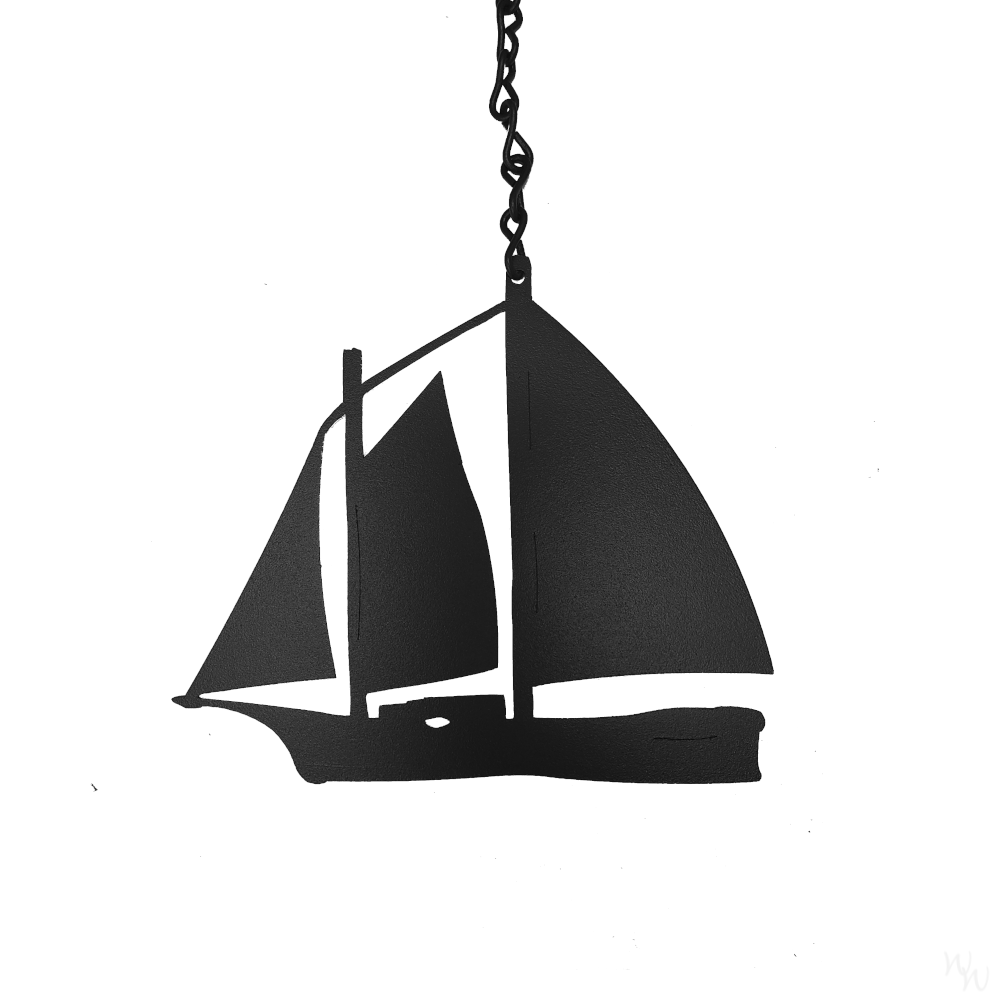 Black Sailboat Wind Sail