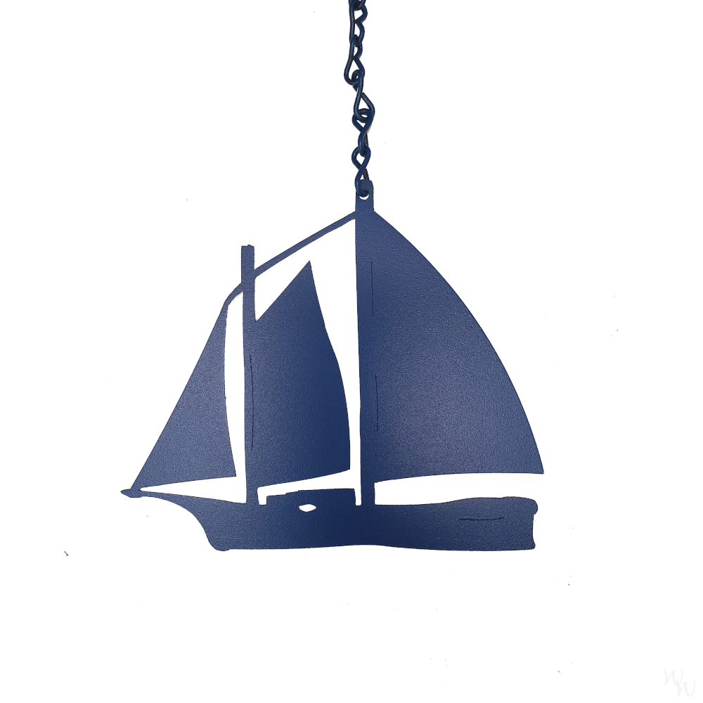 Blue Sailboat Wind Sail