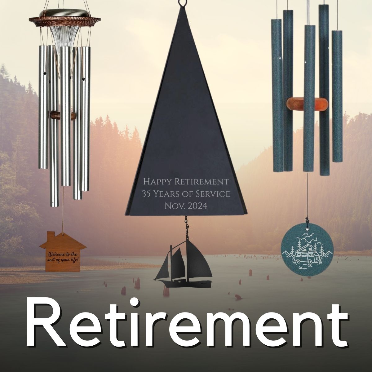 Engraved Retirement Wind Chimes: A Unique & Meaningful Gift