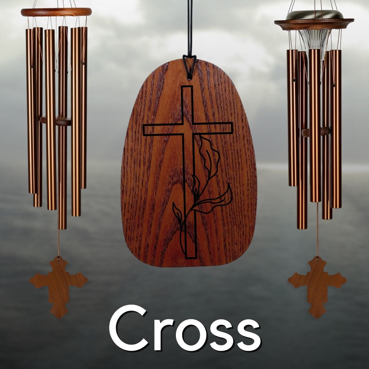 Shop Cross Wind Chimes: Metal, Glass, Wood & More!