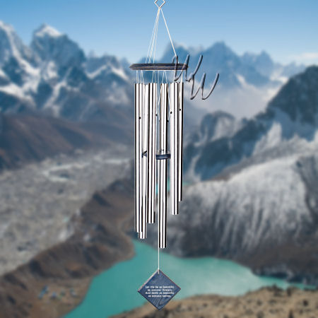 Woodstock Percussion 37 Inch Chimes of Earth Wind Chime - Blue Wash