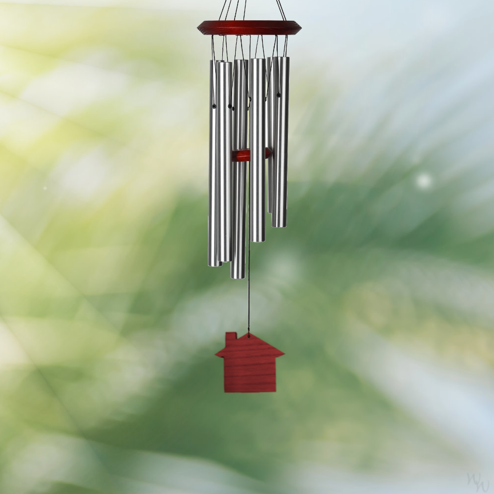 27 Inch Chimes of Pluto Wind Chime - Silver - House