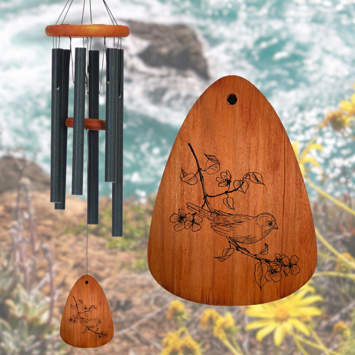 Festival 24-inch Wind chime in Forest Green - Sparrow