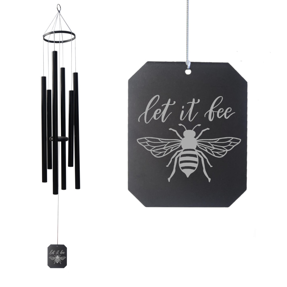 Premium Amazing Grace 36 Inch Wind Chime - Black - Let it bee Sail