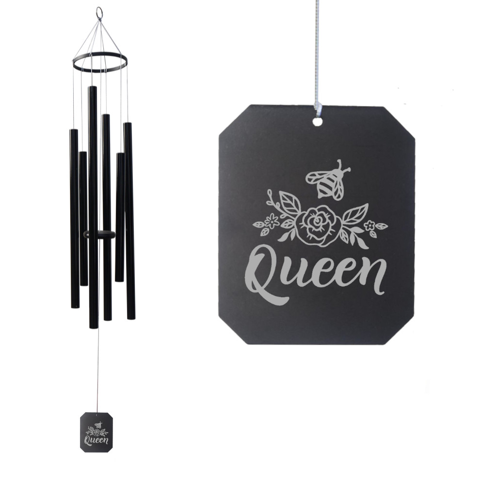 Premium Amazing Grace 36 Inch Wind Chime - Black - Queen Bee Sail