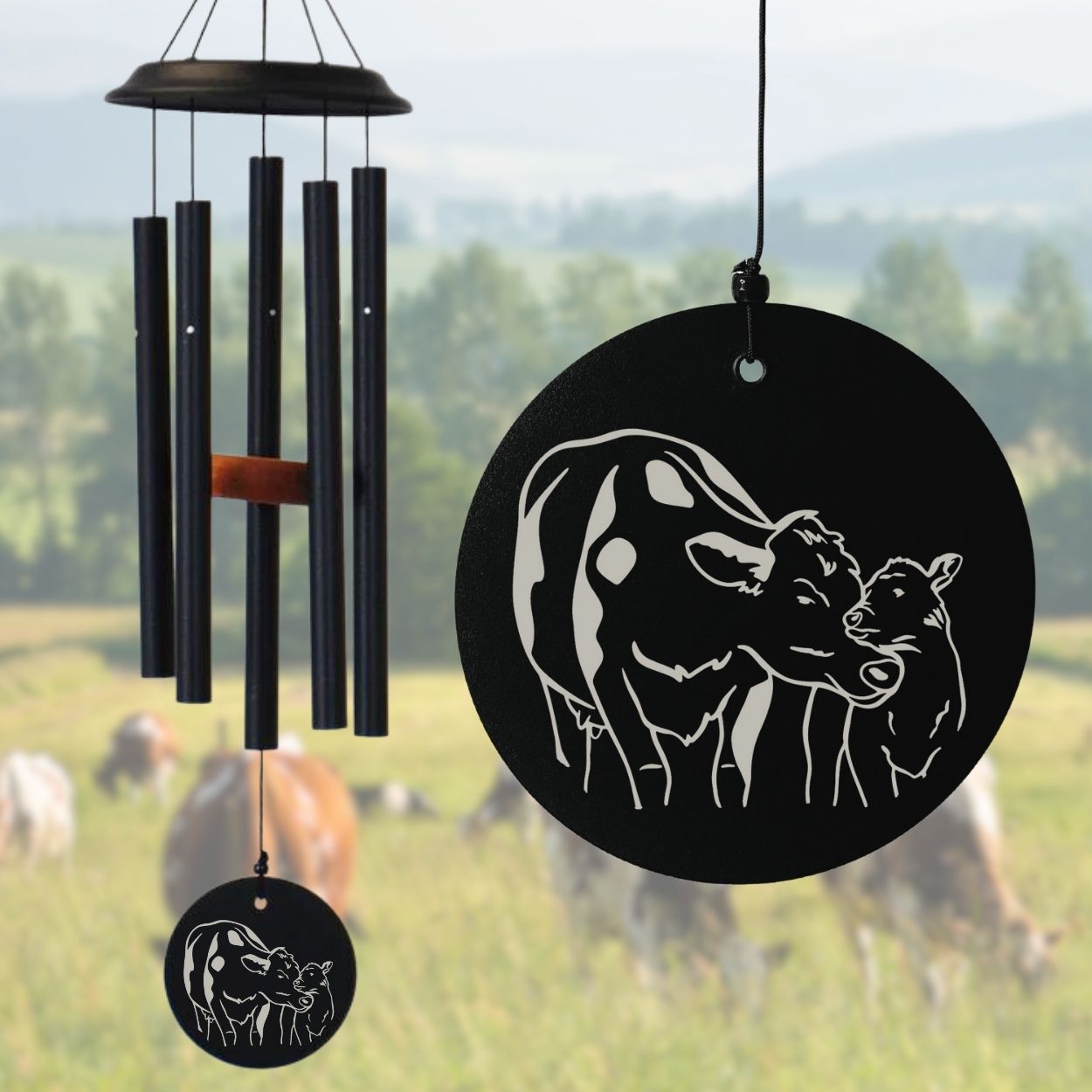 Shenandoah Melodies 27 Inch Black Chime - Cows