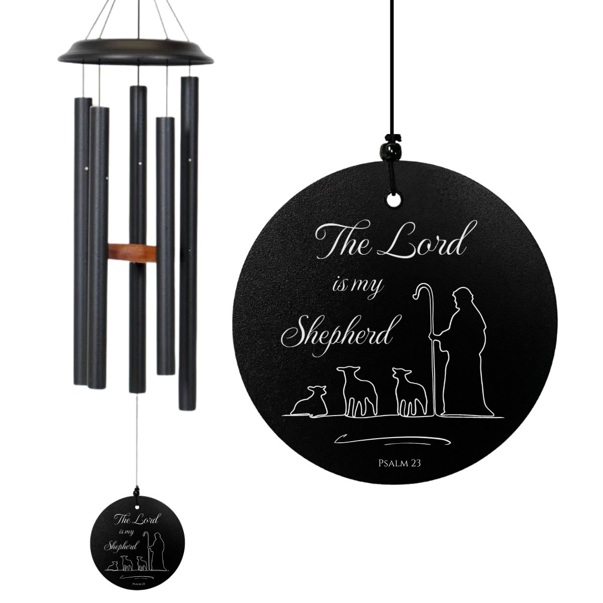 Shenandoah Melodies 29 Inch Black Chime - Lord is Shepherd