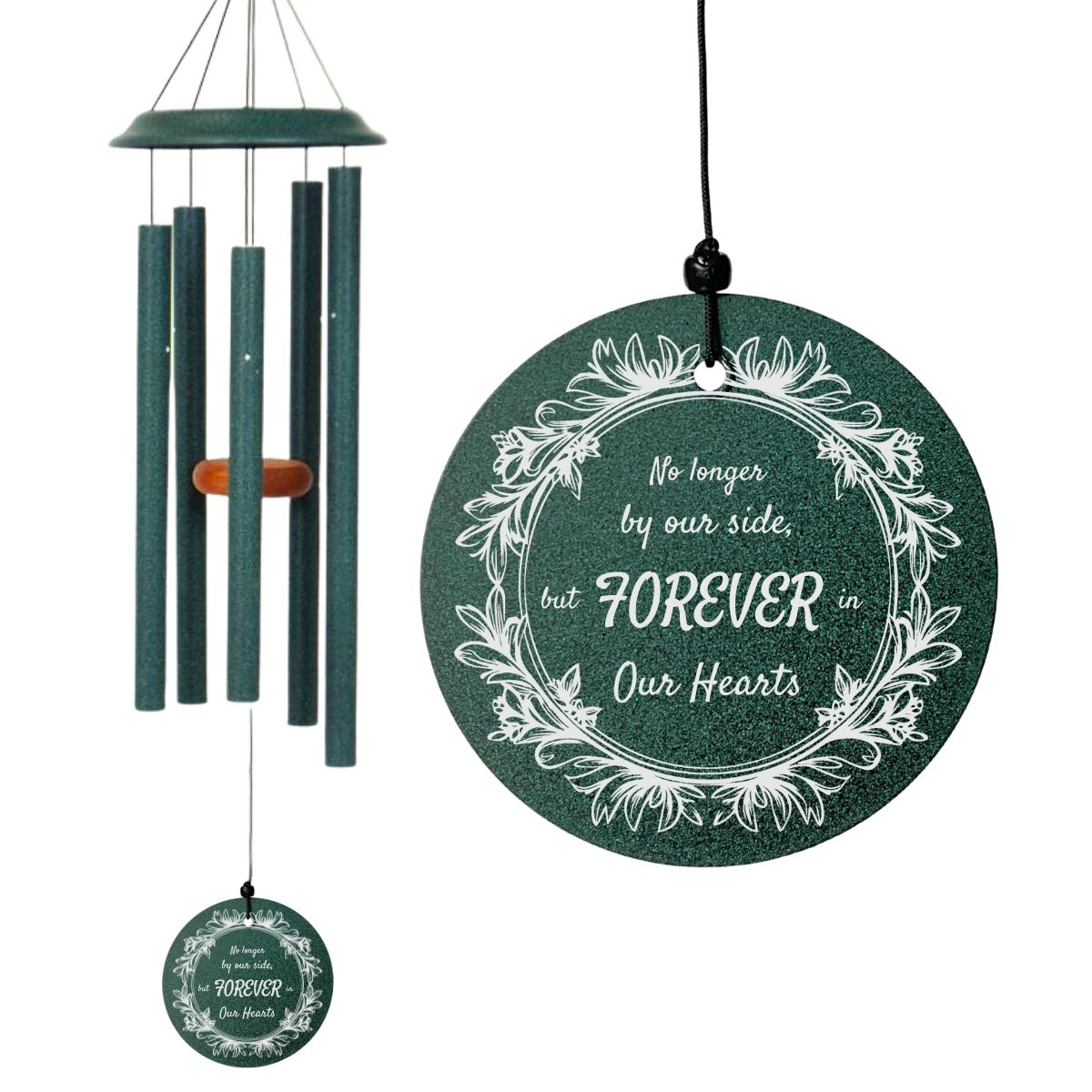 Shenandoah Melodies 29 Inch Green Wind Chime - Forever in Our Hearts