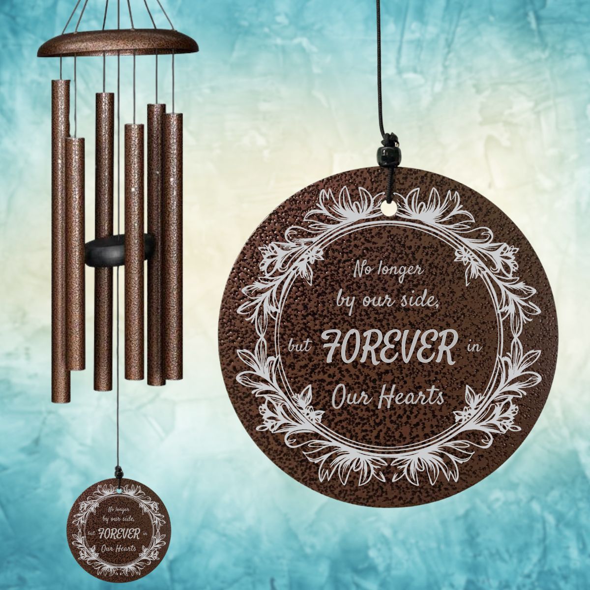 Corinthian Bells 27 Inch Copper Vein Wind Chime - Forever in Our Hearts