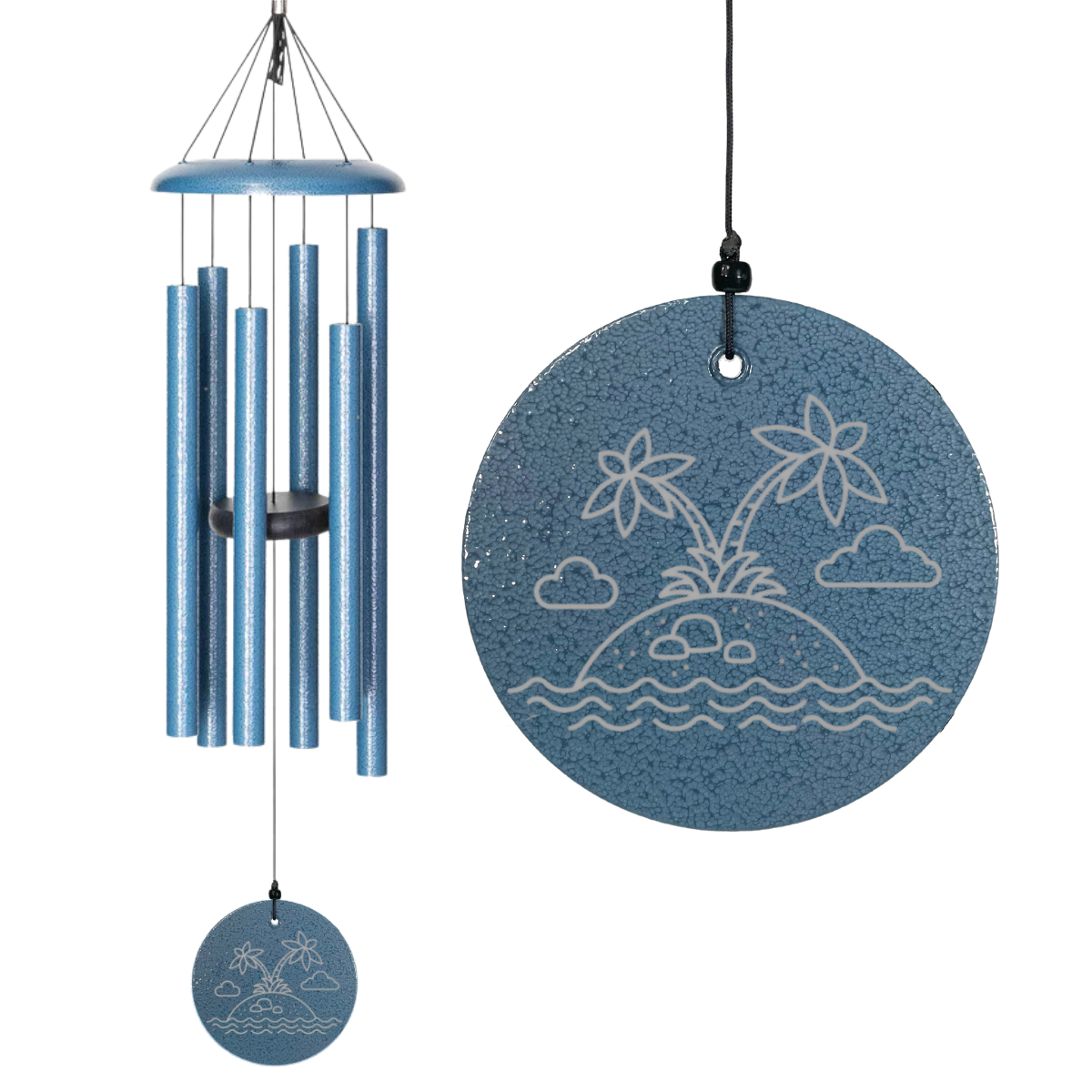 Corinthian Bells 30 Inch Sky Blue Wind Chime - Henreitta