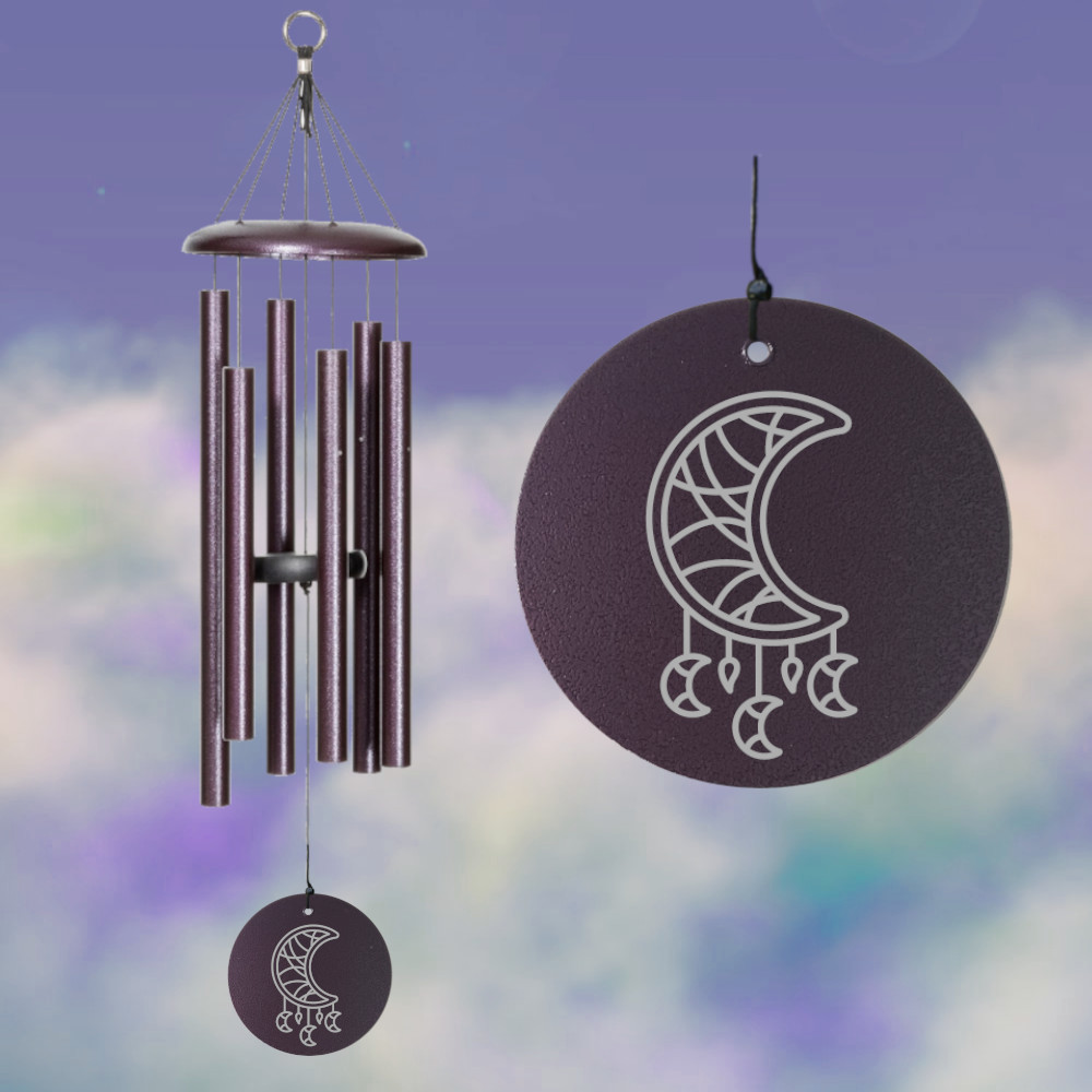 Corinthian Bells 36 Inch Plum Wind Chime - Scale Of E - Moon