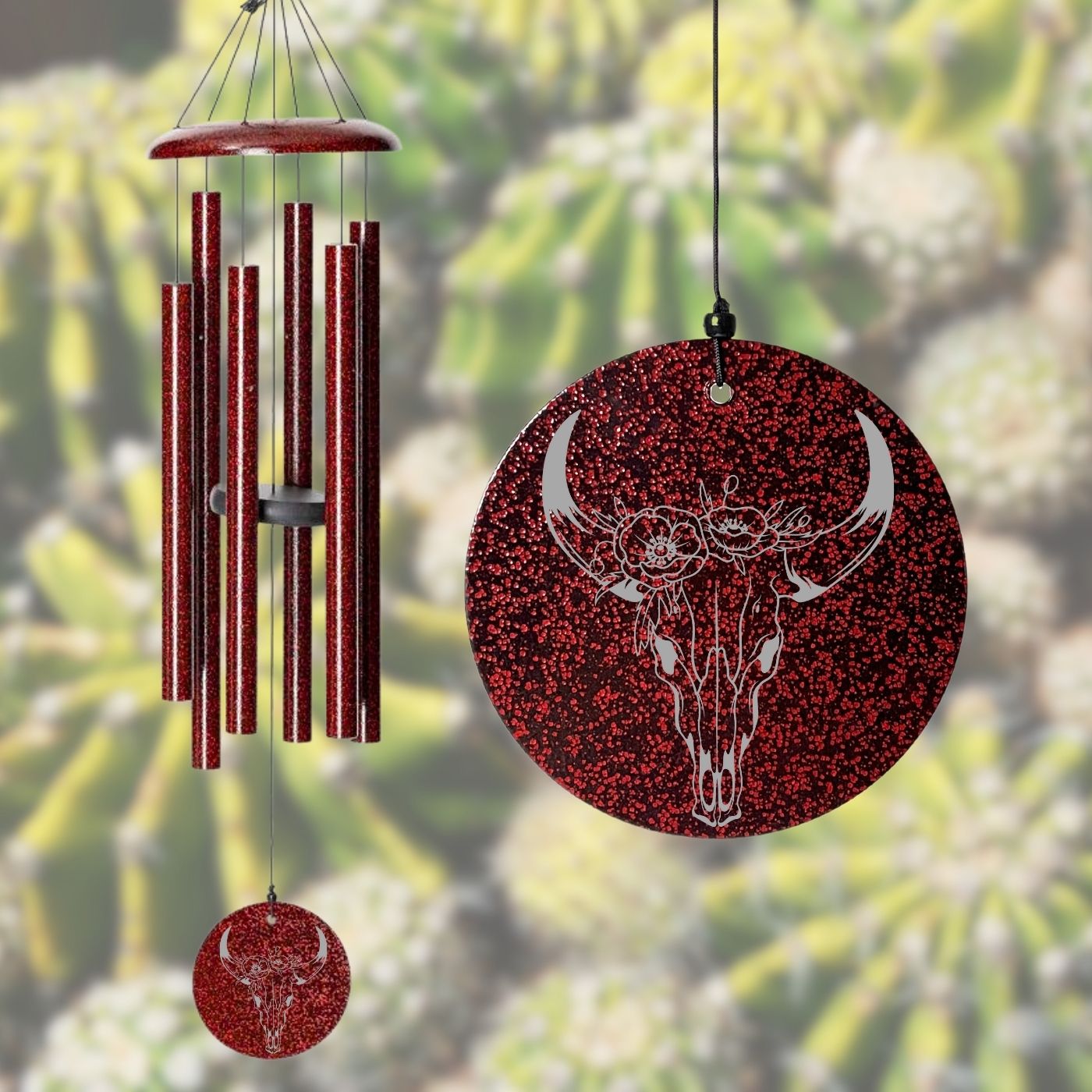 Corinthian Bells Ruby Splash Poinsettia Chime - Scale Of E