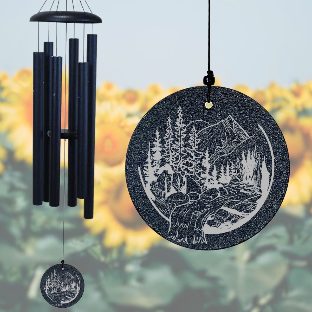 Corinthian Bells 44 Inch Midnight Blue Wind Chime - Babbling Brook