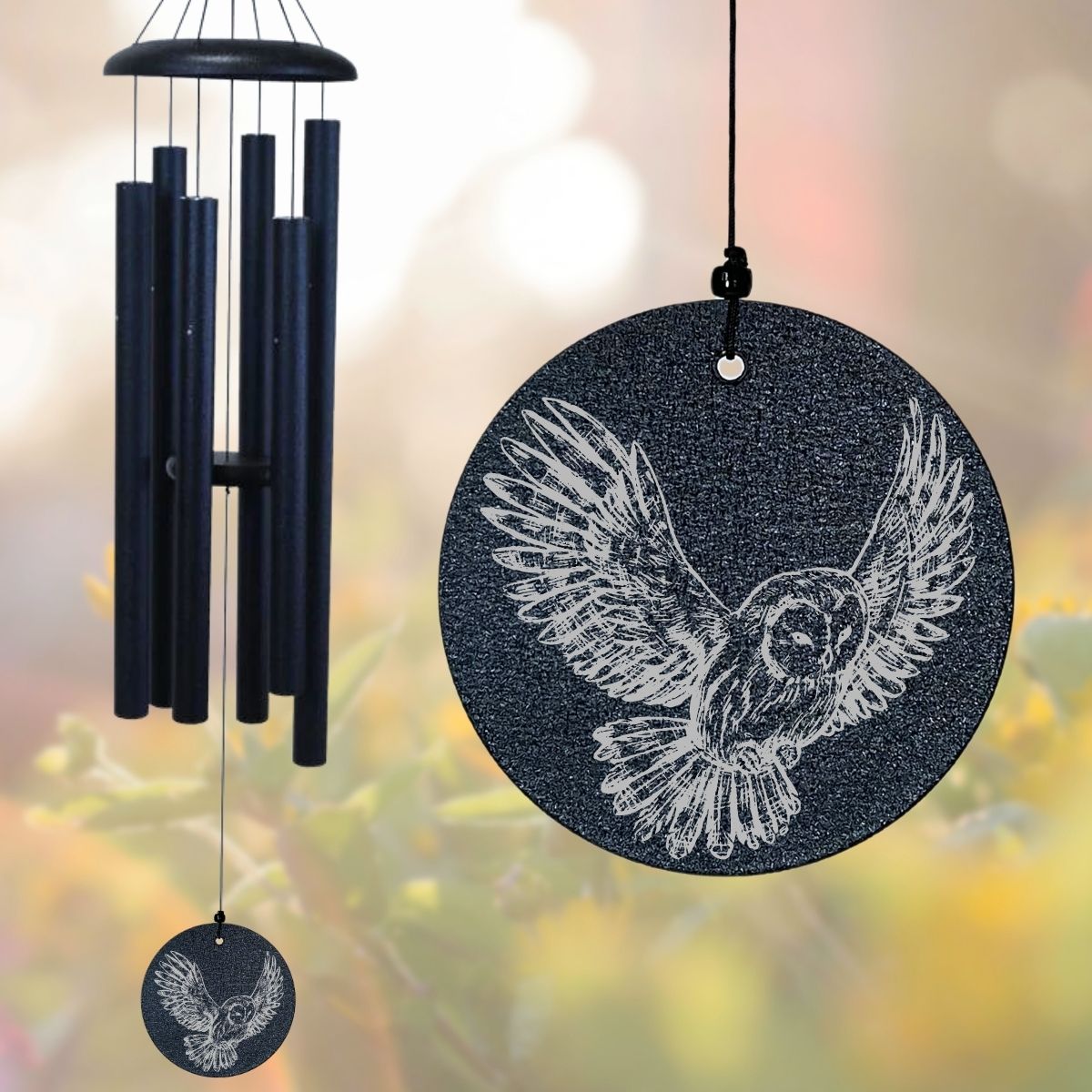 Corinthian Bells 44 Inch Midnight Blue Wind Chime - Owl