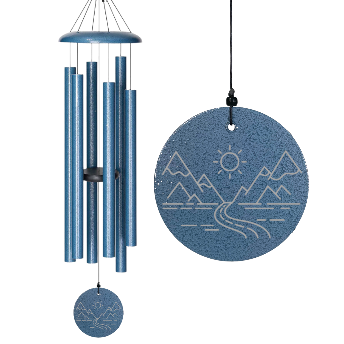 Corinthian Bells 44 Inch Sky Blue Wind Chime - Sunny Mountain