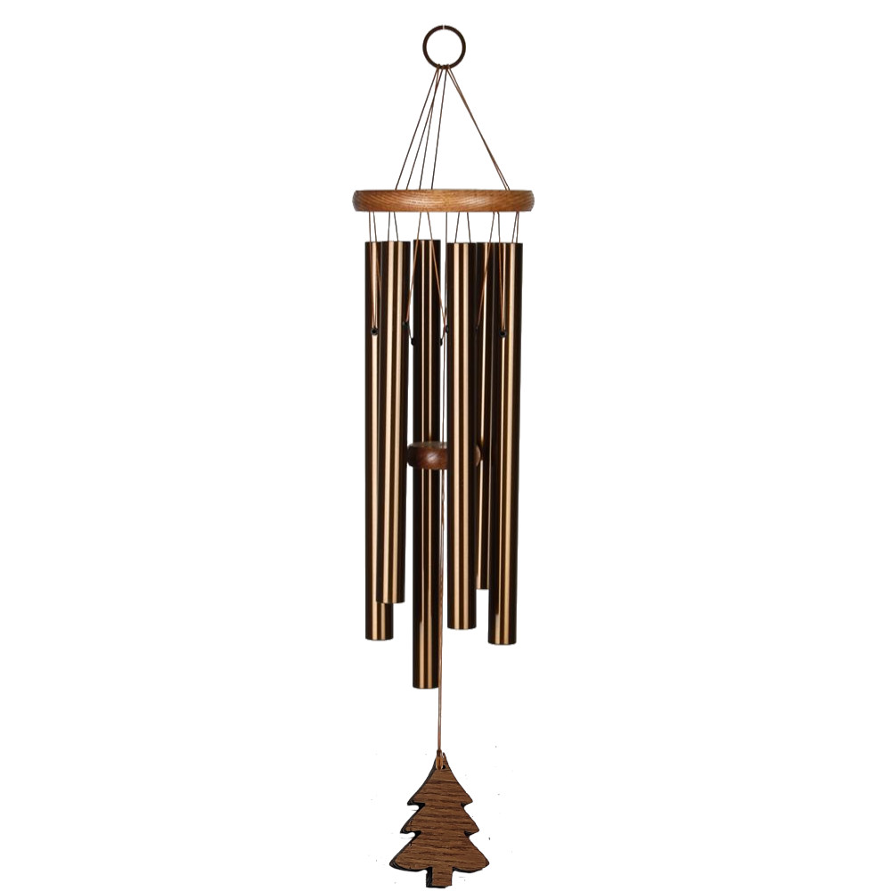Amazing Grace 25 Inch Bronze Wind Chime - Engravable Holiday Tree Sail