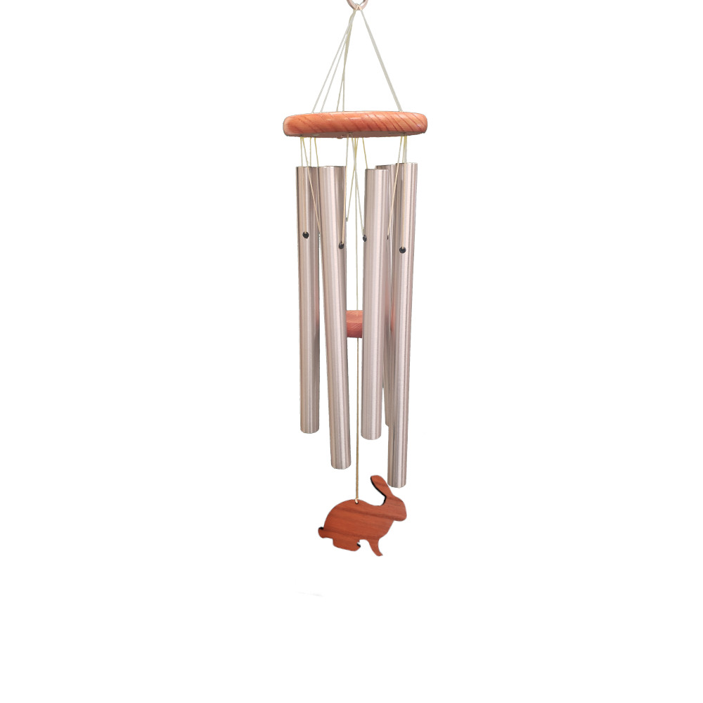 Amazing Grace 25 Inch Silver Wind Chime - Engravable Bunny Sail