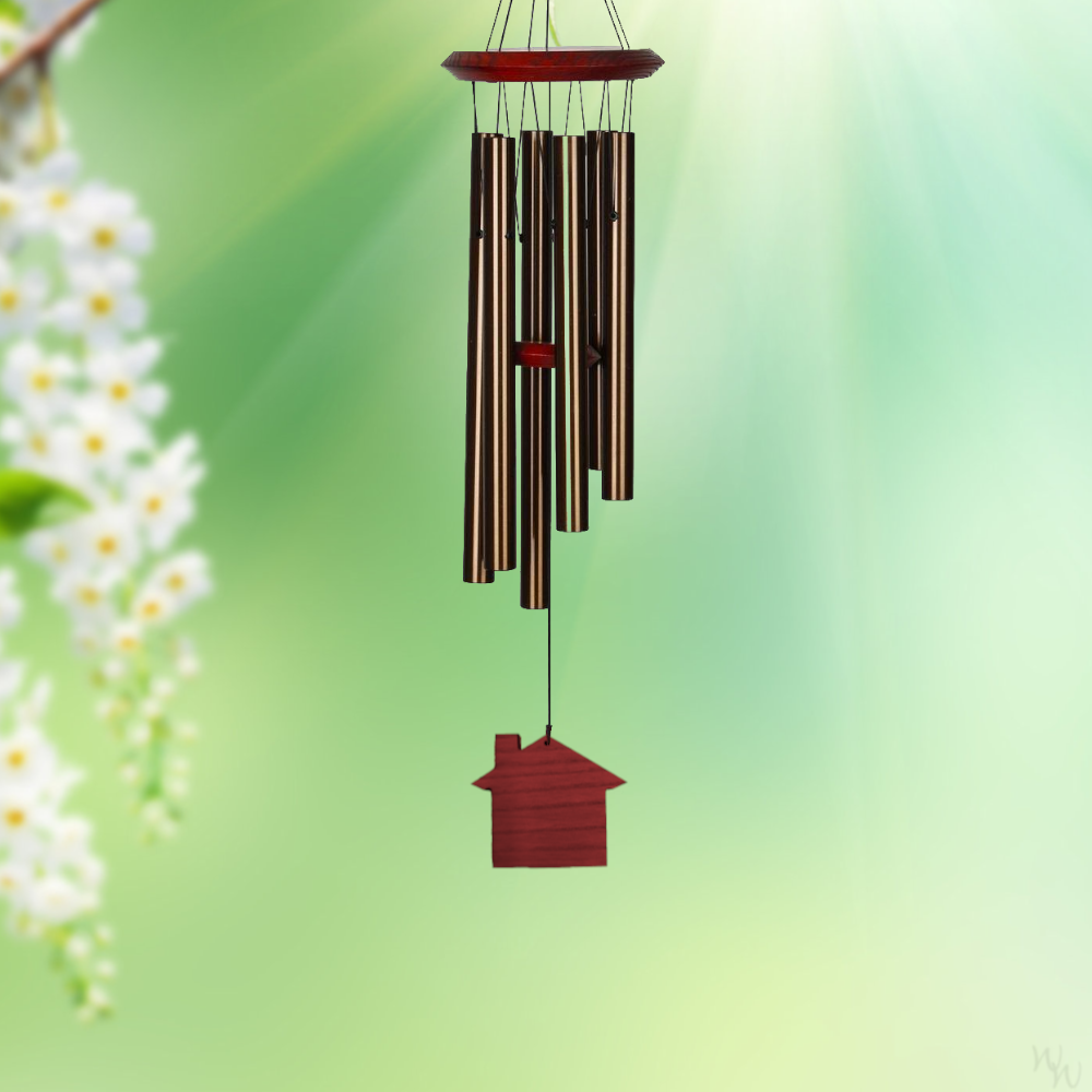 27 Inch Chimes of Pluto Wind Chime - House - Bronze