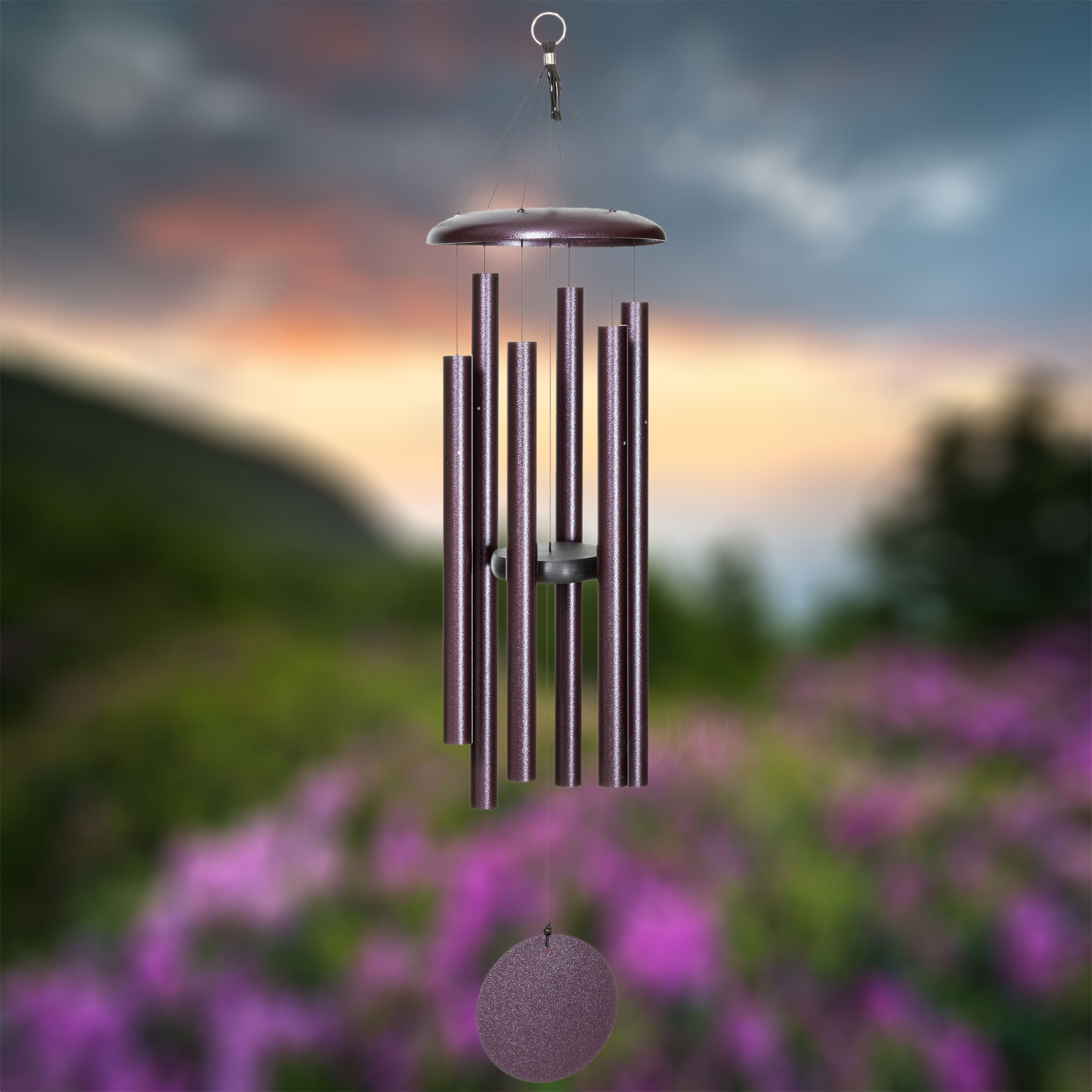Corinthian Bells 36 Inch Plum Wind Chime Scale Of E Whimsical Winds
