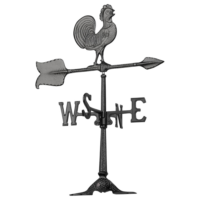 24" Rooster Accent Weathervane - Black