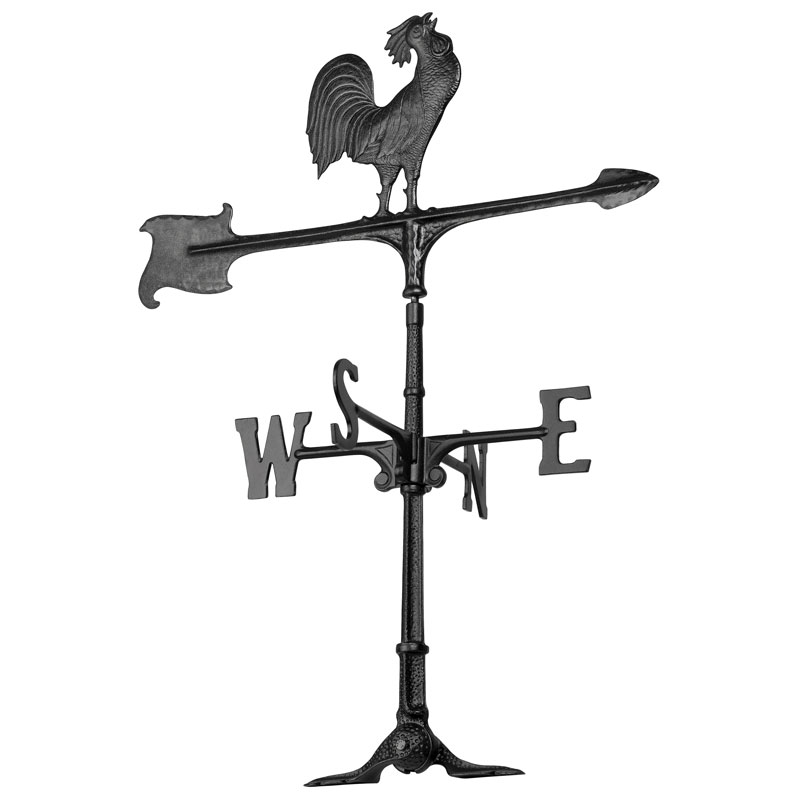 30" Rooster Accent Weathervane - Black