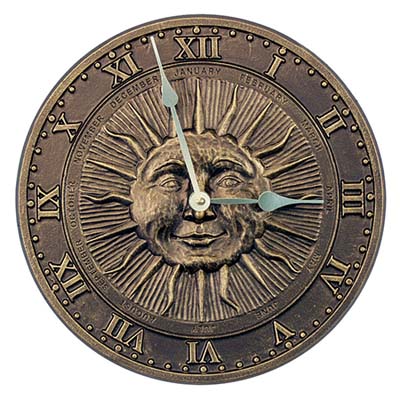 Sunface Clock - French Bronze