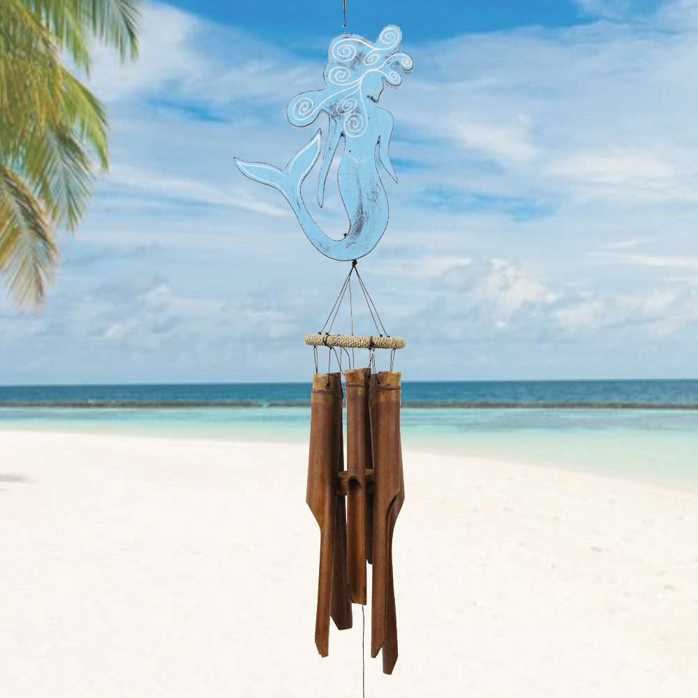 Handcrafted Blue Mermaid Bamboo Wind Chime