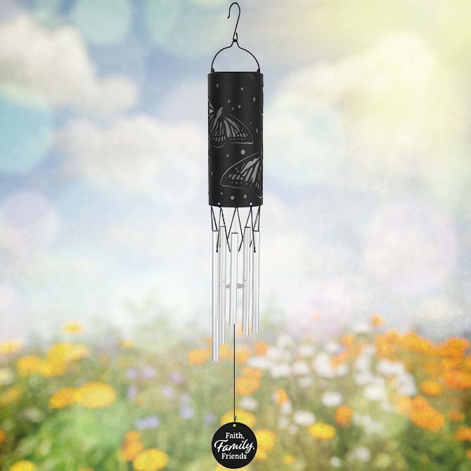 Solar Wind Chimes - Whimsical Winds Wind Chimes, engraved wind