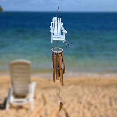 Handcrafted Blue Beach Chair Wind Chime