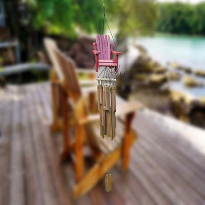 Handcrafted Red Beach Chair Wind Chime