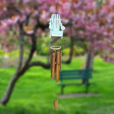 Handcrafted Teal Beach Chair Wind Chime