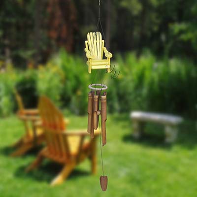 Handcrafted Yellow Beach Chair Wind Chime