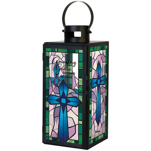 "Amazing Grace" Stained Glass Lantern