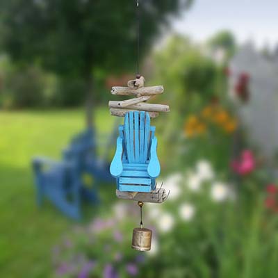 Handcrafted Bamboo Blue Beach Bell Chime