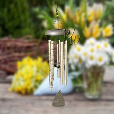 Carson Signature Series Sonnets Silver 30 Inch Wind Chime - Mother