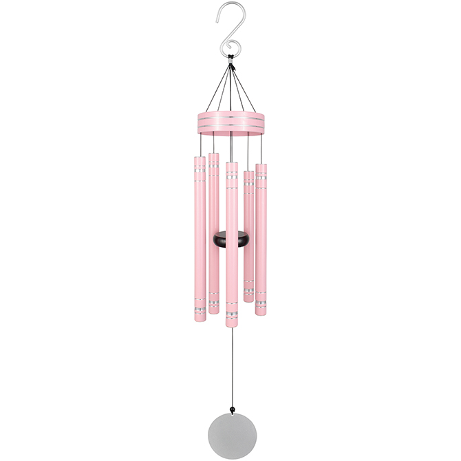 Carson Pink 36 Inch Etched Wind Chime