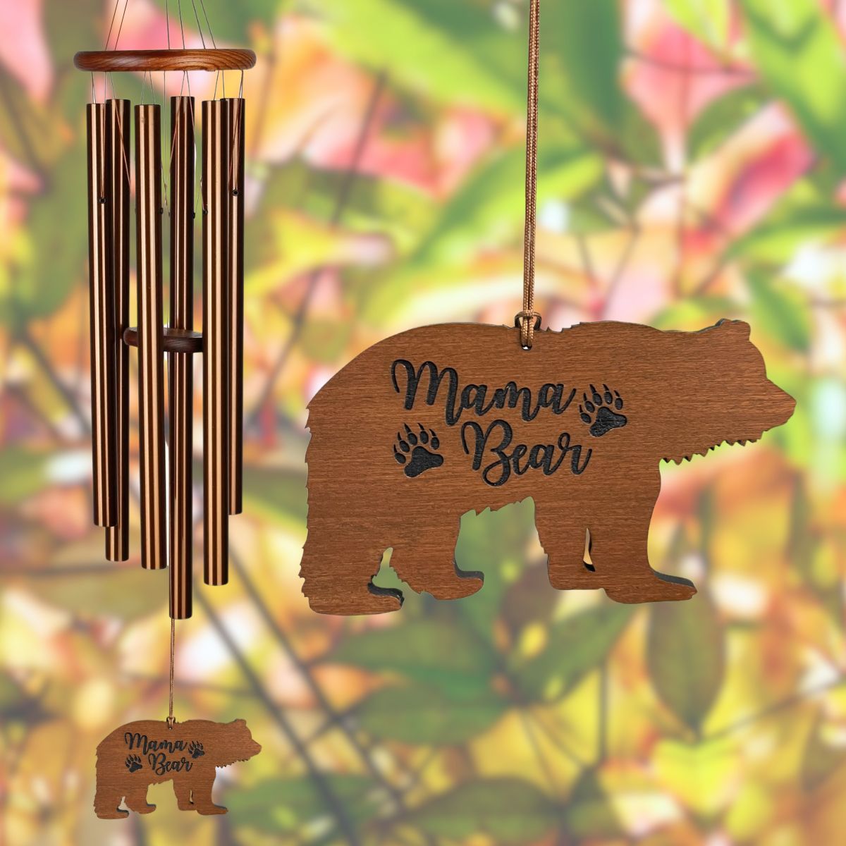 Amazing Grace Bronze 40 Inch Wind Chime - Engravable MaMa Bear Sail