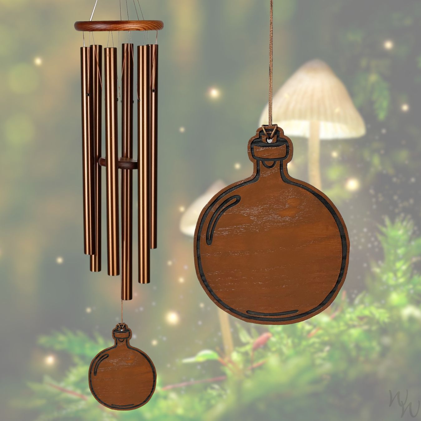 Amazing Grace 40 Inch Wind Chime - Engravable Bottle Sail - Bronze