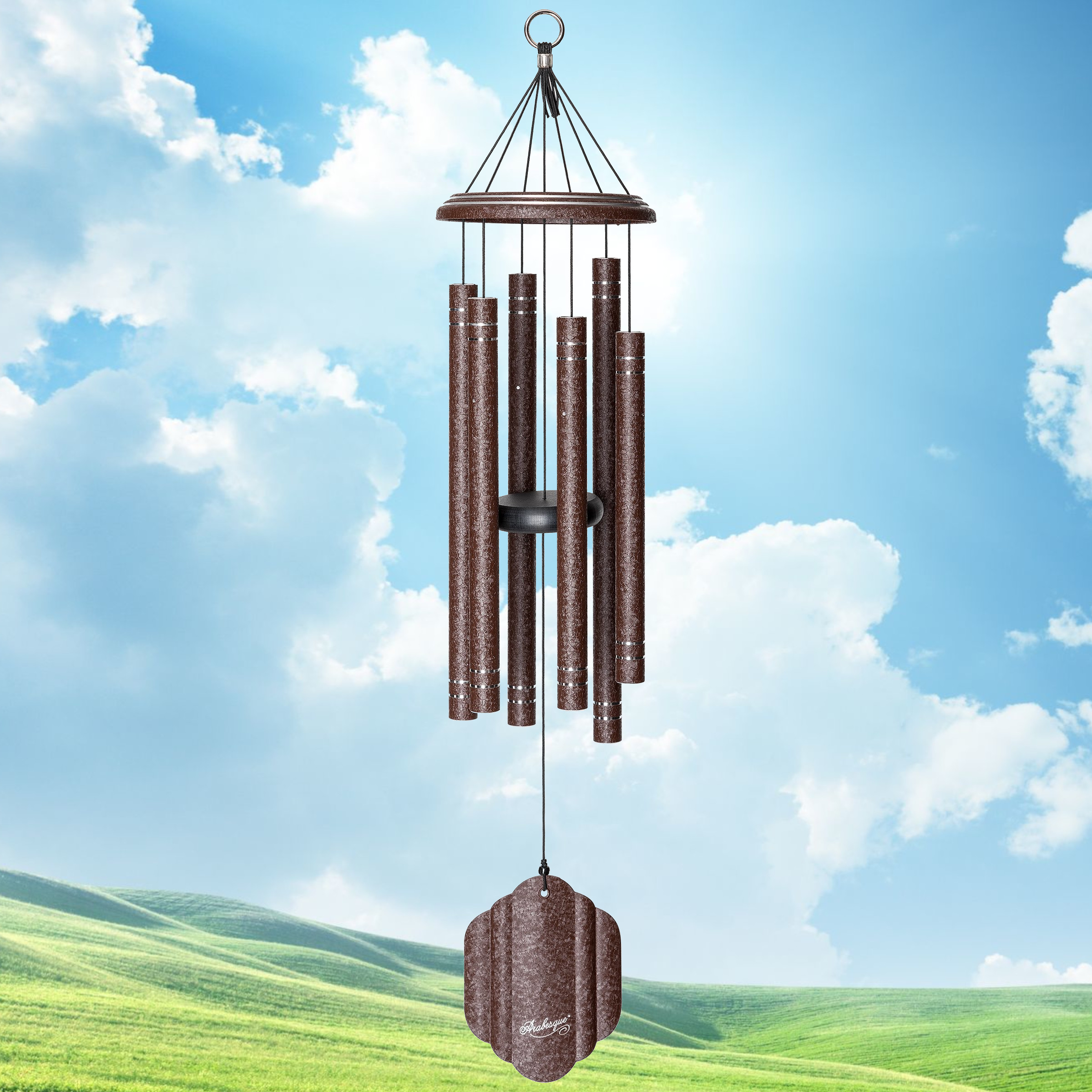 Arabesque 32 Inch Chocolate Diamond Wind Chime - Scale Of A