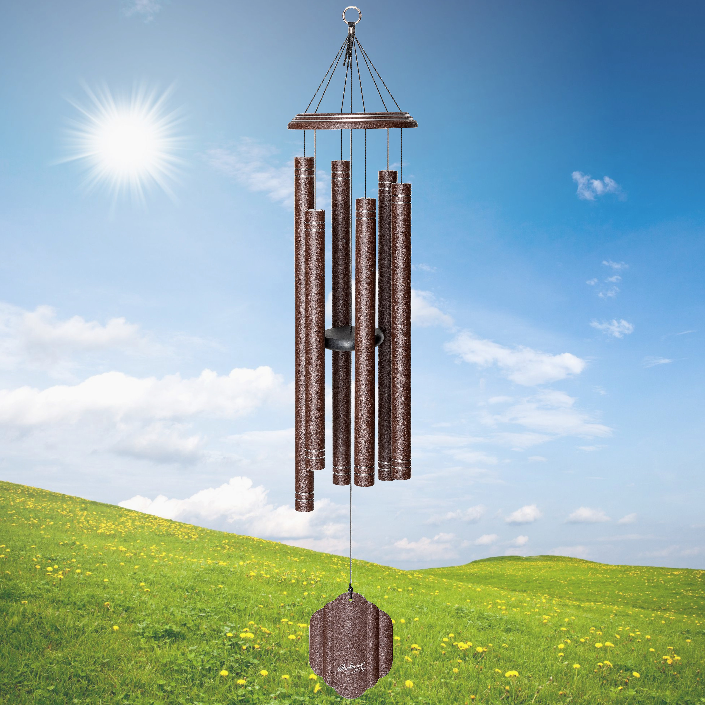 Arabesque 50 Inch Chocolate Diamond Wind Chime - Scale Of A
