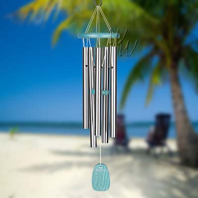 Woodstock 24 Inch Beachcomber Chime Gracious Green Engravable Sail