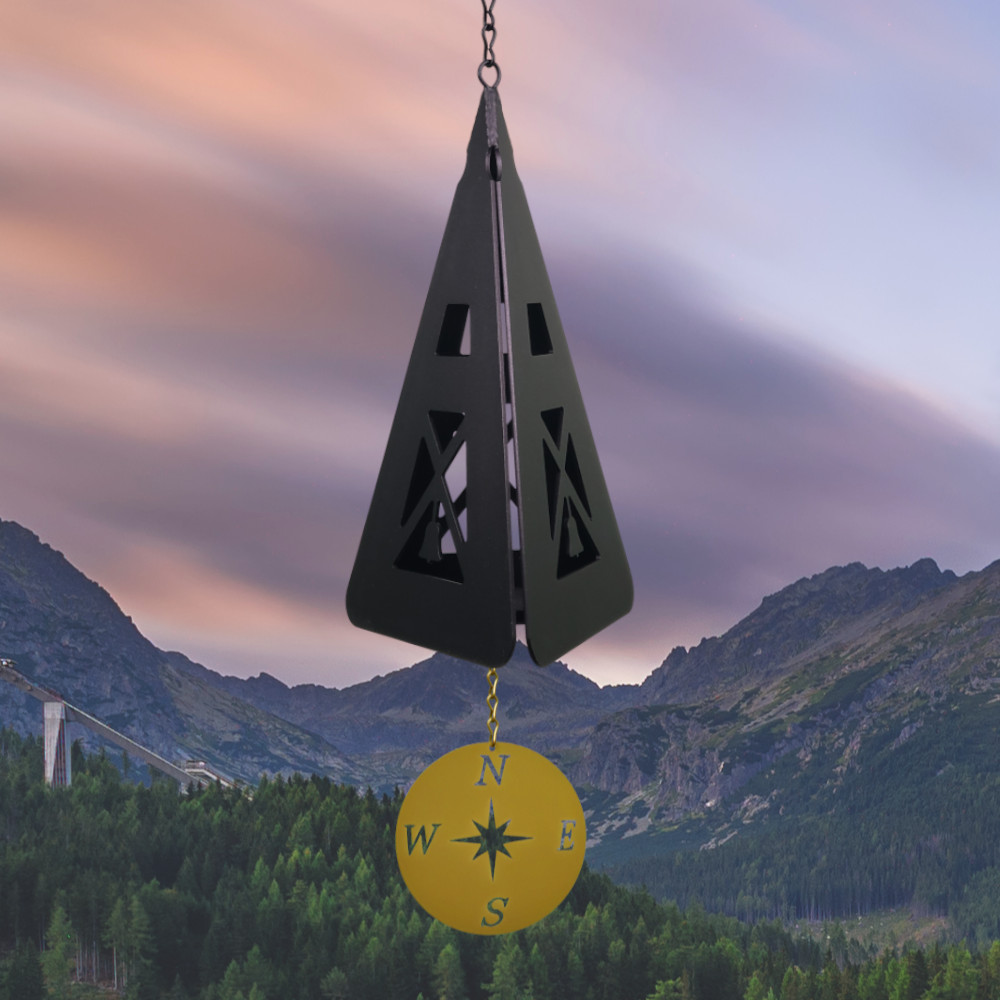 North Country Compass Rose Port Black Buoy Bell