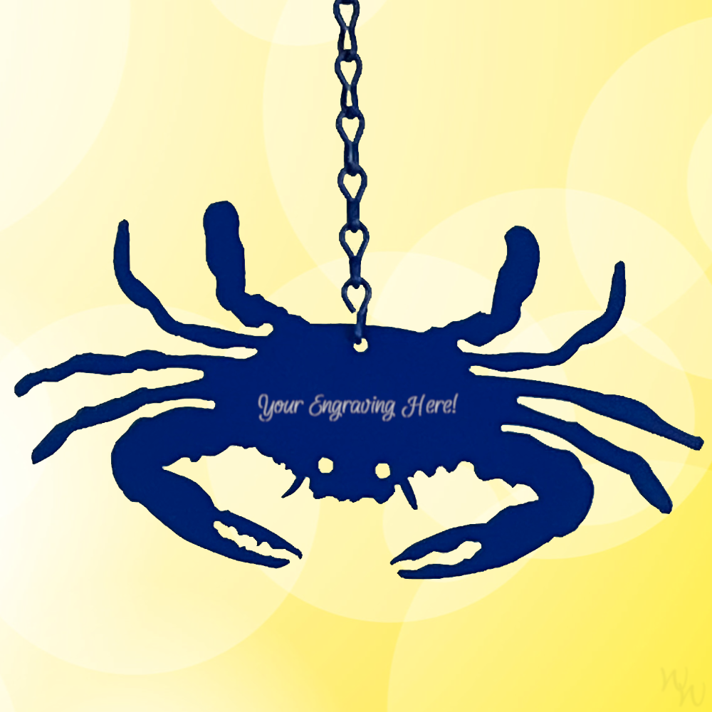 NC - Engravable Blue Crab Sail