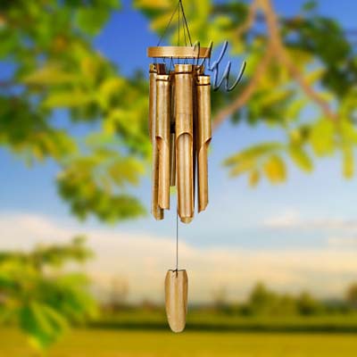 Woodstock Percussion Asli Arts 36 Inch Natural Ring Bamboo Wind Chimes