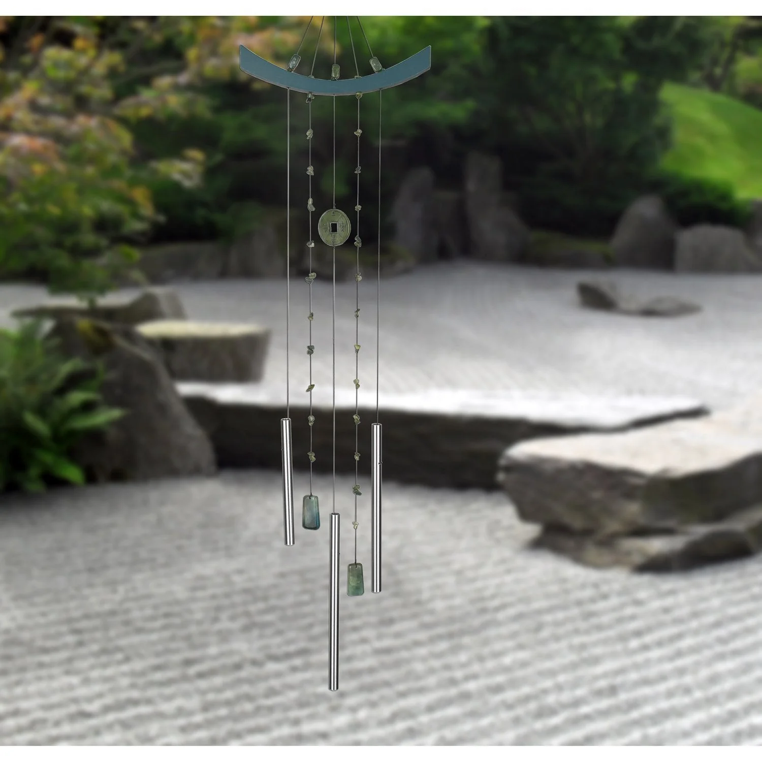 Woodstock Percussion 39 Inch Feng Shui Wind Chime Chi Energy - Jade