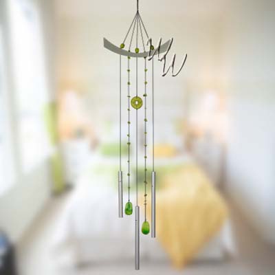 Woodstock Percussion 39 Inch Feng Shui Wind Chime Chi Energy - Jade