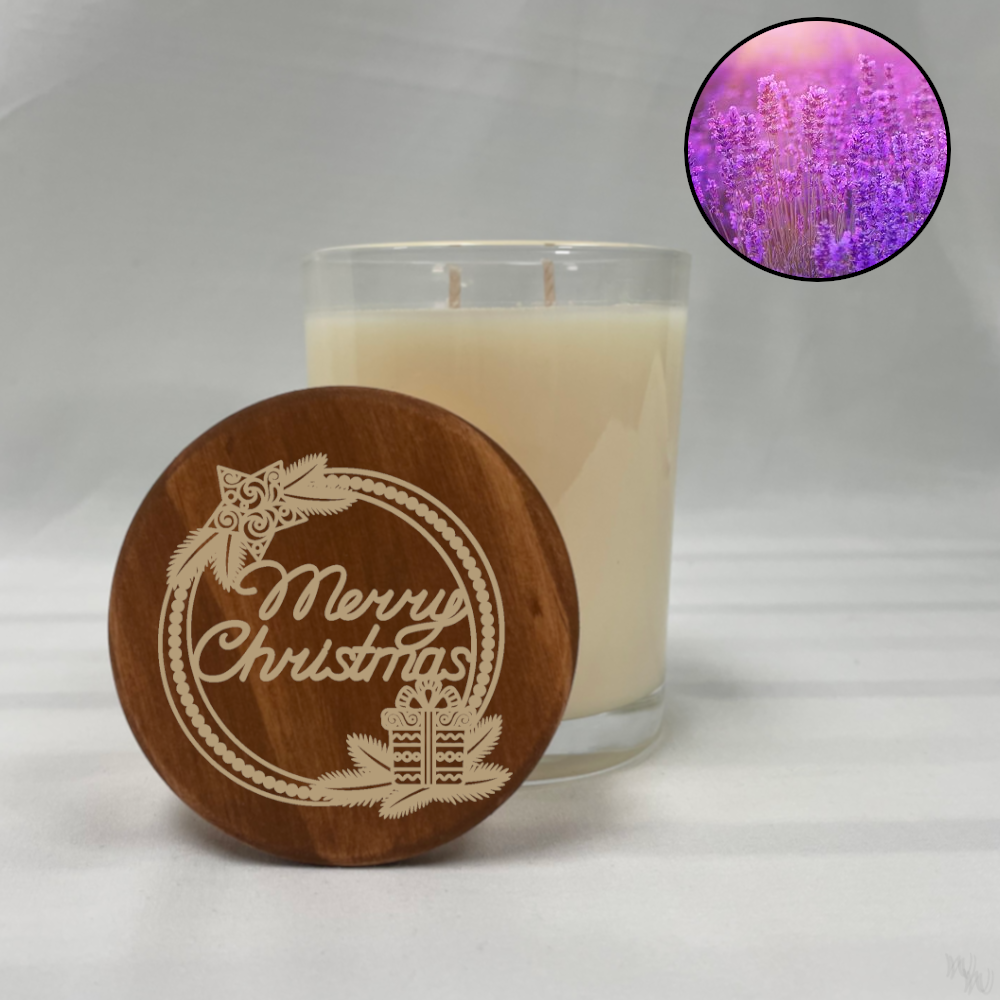 Holly Border Lavender Candle
