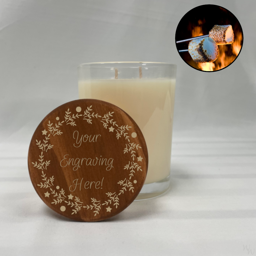 Pine Wreath Roasted Marshmallow Candle