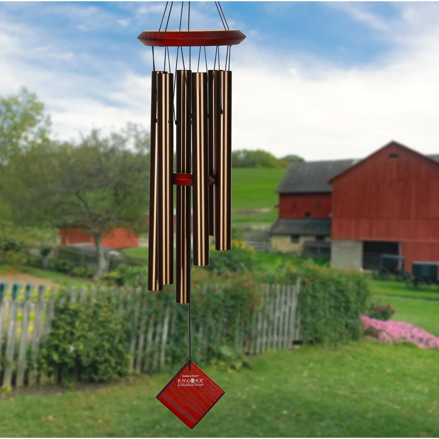 Woodstock Percussion 27 Inch Chimes of Pluto Wind Chime - Bronze - Engravable Sail